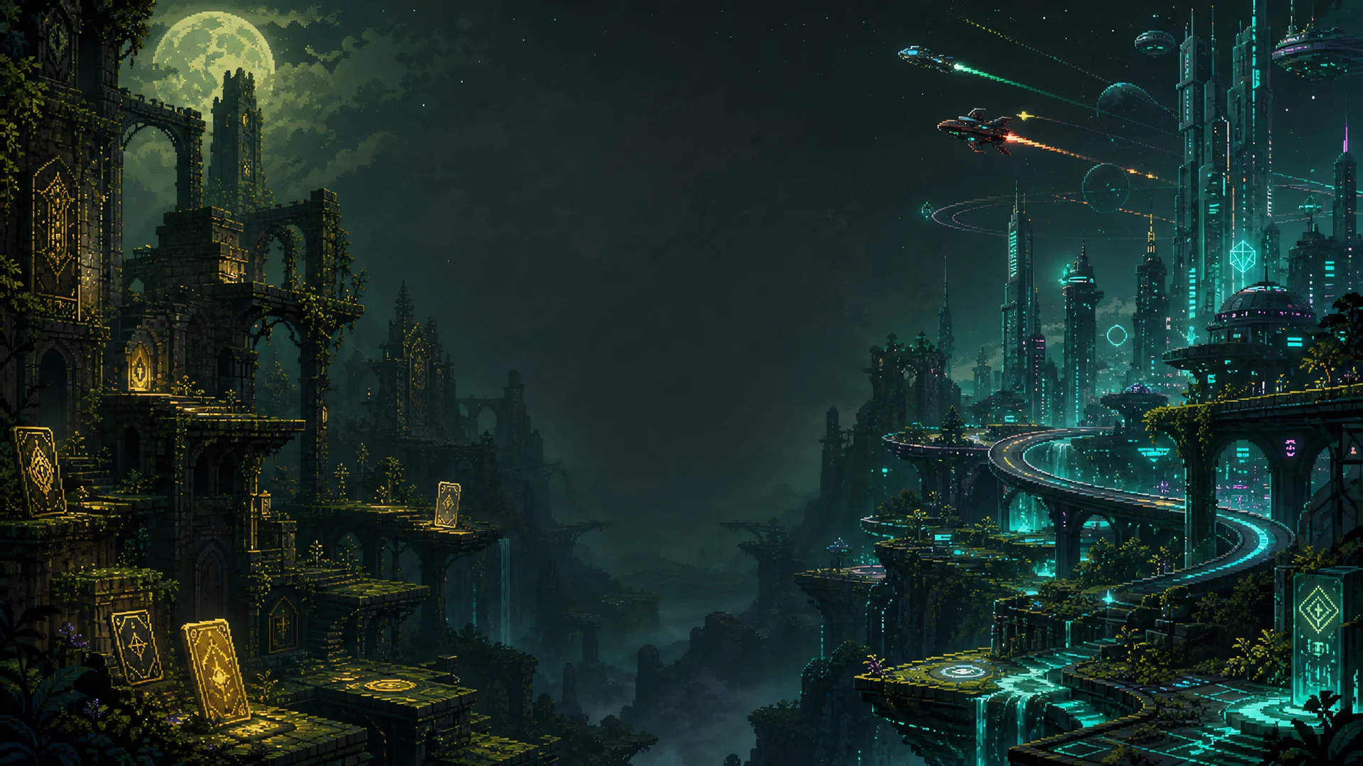 Fantasy-to-cyber Kermzilla game showcase artwork